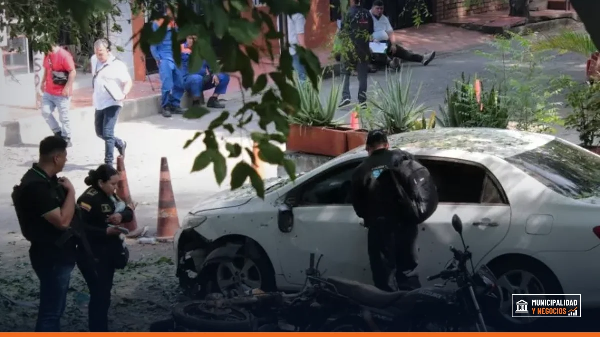 Soldados y policías en la zona de Cúcuta, frontera con Venezuela.