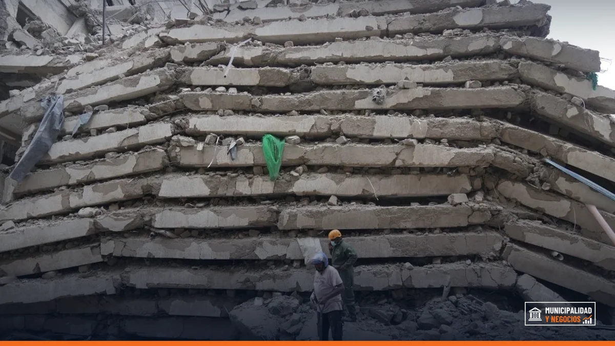 Edificio en construcción que se derrumbó en Nairobi, Kenia.