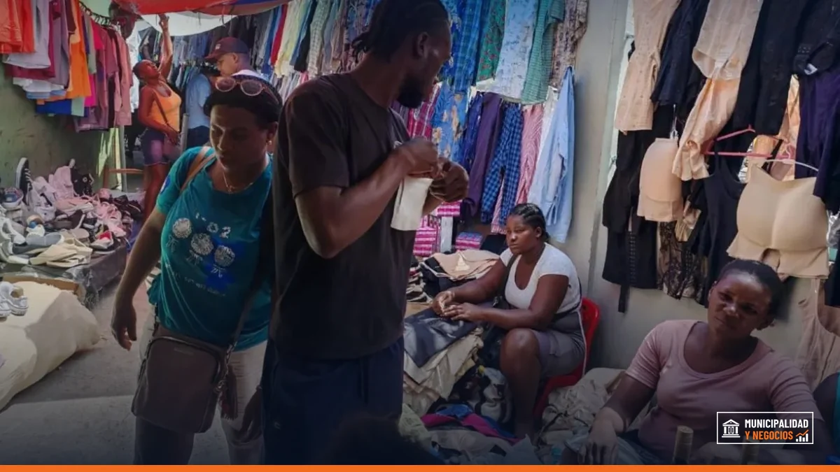Mercado fronterizo entre República Dominicana y Haití.