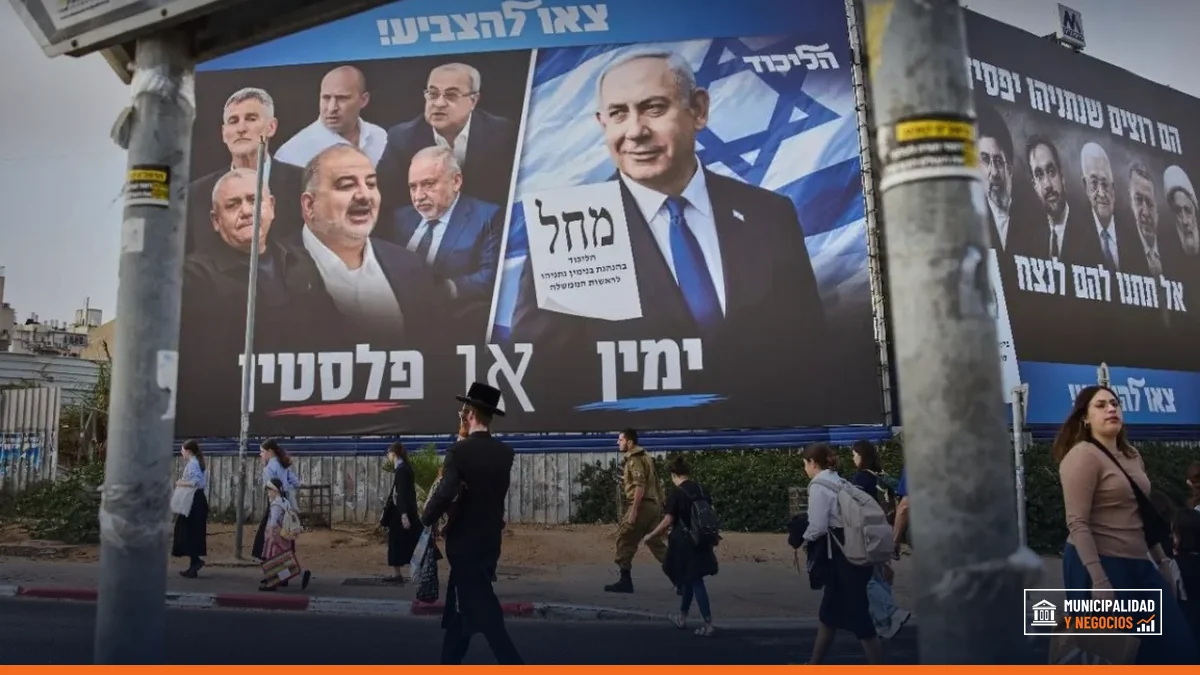 Imagen de urnas electorales en Israel.